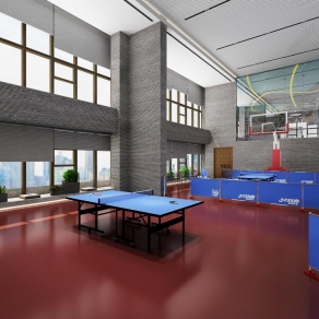 现代乒乓球馆3D模型下载